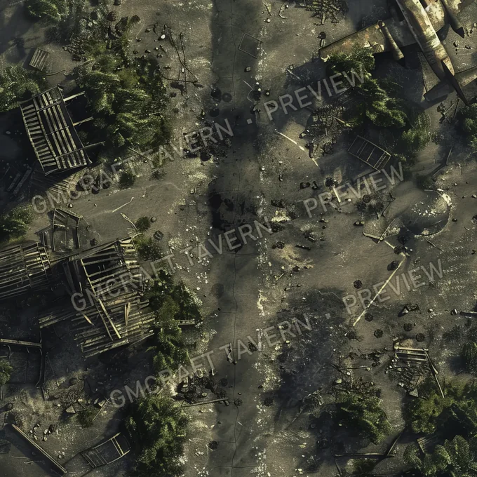 Aperçu de la battlemap Ravaged Old Battle
