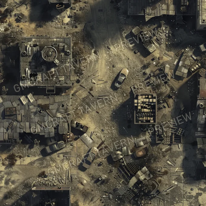 Aperçu de la battlemap Ravaged Old Battle