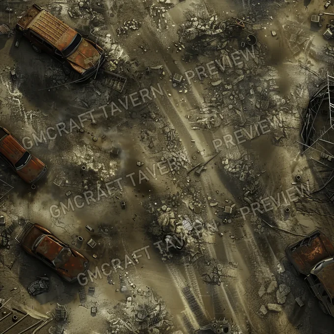 Aperçu de la battlemap Ravaged Old Battle