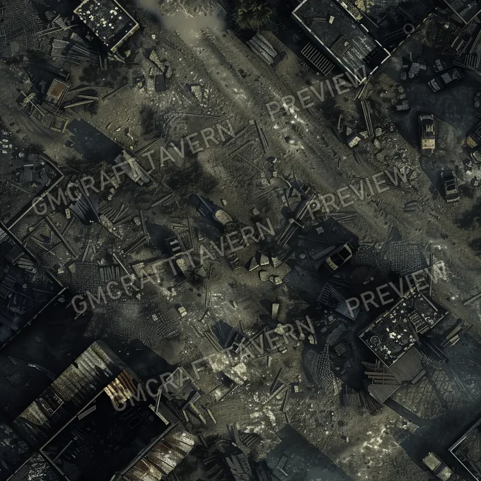 Aperçu de la battlemap Ravaged Old Battlefield Post Apo