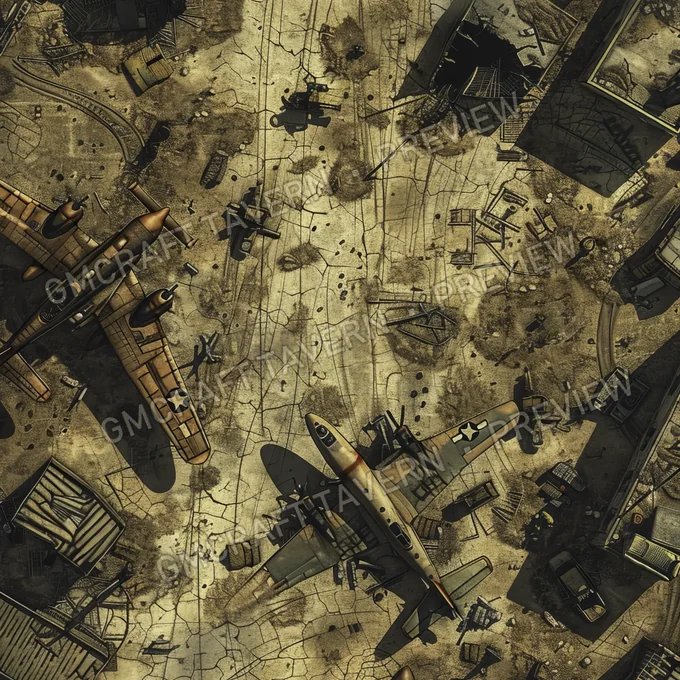 Aperçu de la battlemap Ravaged Old Battlefield Post Apo