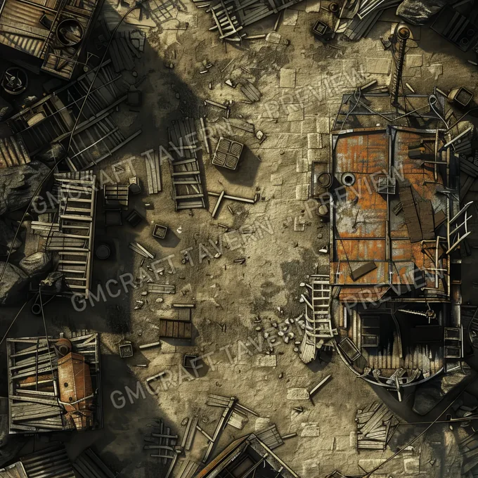 Aperçu de la battlemap Rusty Ship Graveyard Battlem