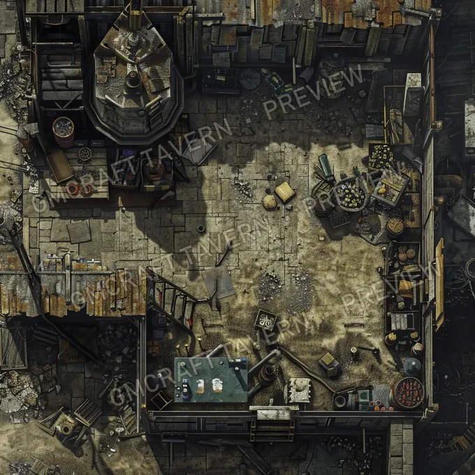 Aperçu de la battlemap Scavengers Sanctuary A Hidden En