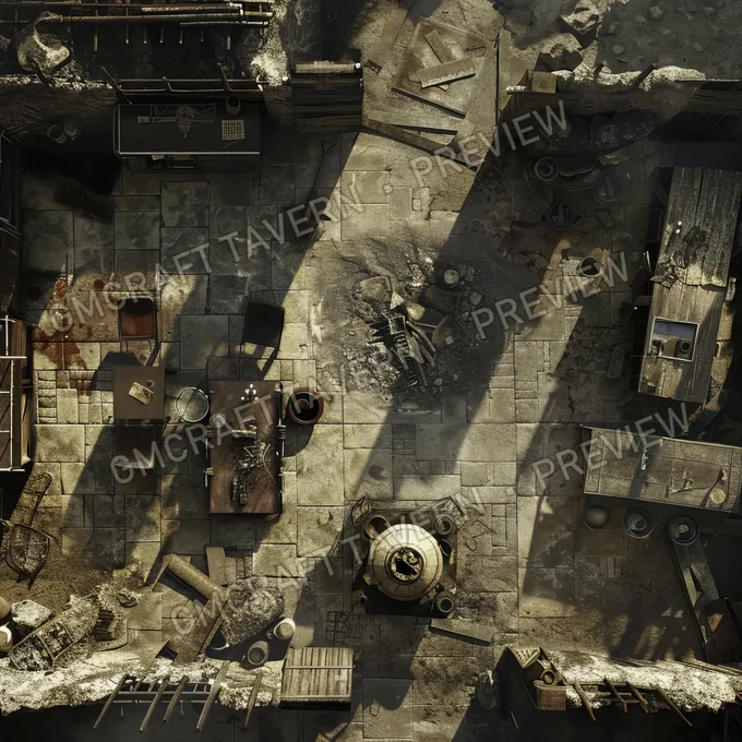 Aperçu de la battlemap Scavengers Sanctuary A Hidden Re