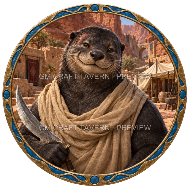 Aperçu du token vu du dessus de Varka Stonebrook - Barbare