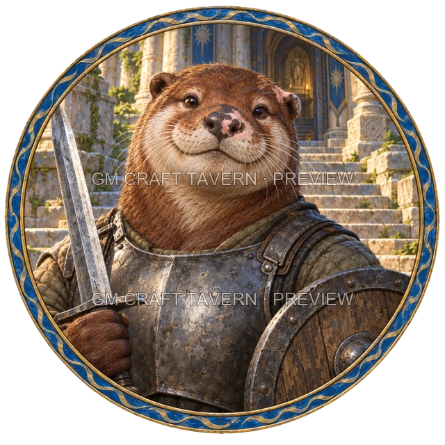 Aperçu du produit Tokens de personnages loutre-folk 2