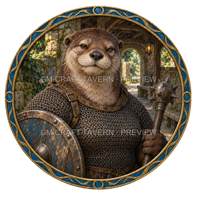 Aperçu du token vu du dessus de Urdan Mossridge - Paladin