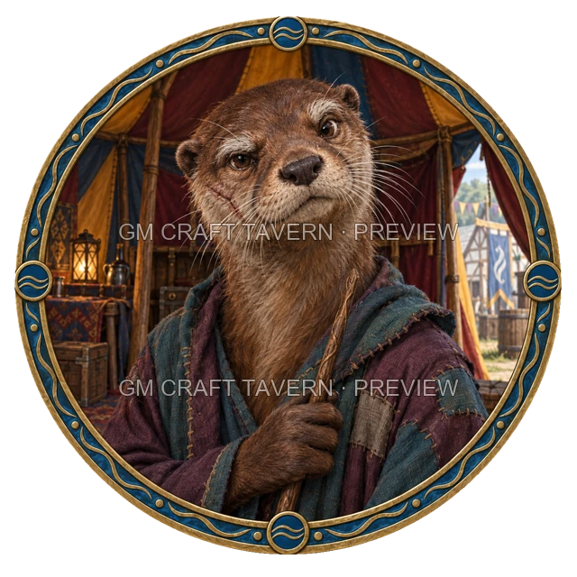 Aperçu du token vu du dessus de Morga Ironwell - Magicien