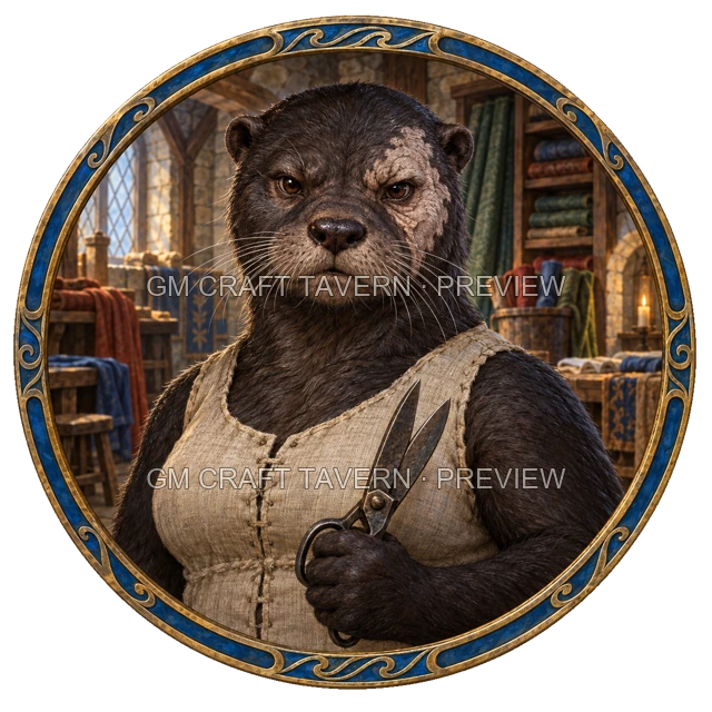 Durg Oakbend - aperçu de token d’artisan vu du dessus