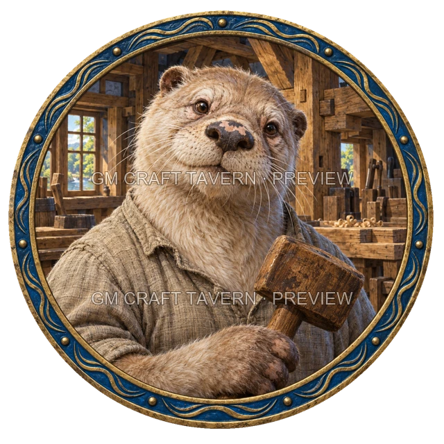 Morga Oakbend - aperçu de token d’artisan vu du dessus