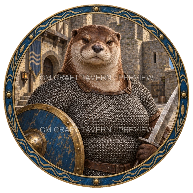 Grom Redcliff - aperçu de token de combattant vu du dessus