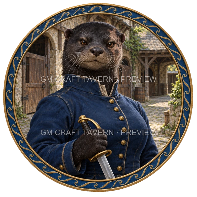 Grom Clearwell - aperçu de token de combattant vu du dessus