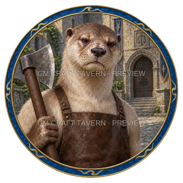 Varka Clearwell - aperçu de token de combattant vu du dessus