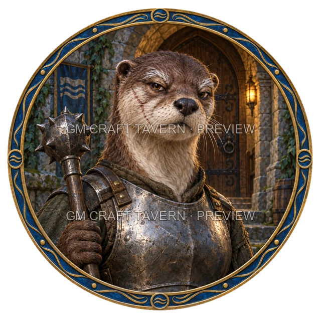 Urdan Clearwell - aperçu de token de combattant vu du dessus