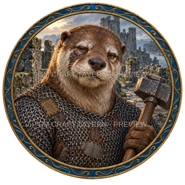 Morga Clearwell - aperçu de token de combattant vu du dessus