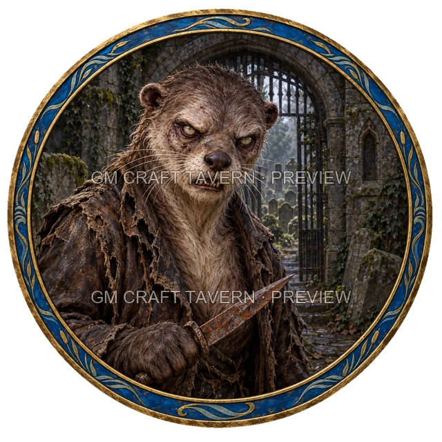 Aperçu de token de bandit mort-vivant vu du dessus