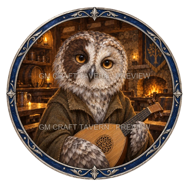 Aperçu du produit Tokens de personnages gens-hiboux 4