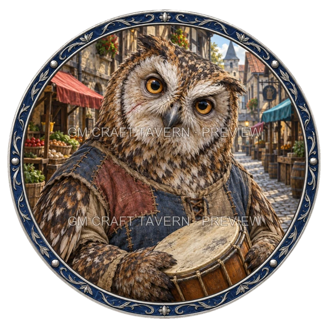 Aperçu du token vu du dessus de Morga Stonebrook - Barde