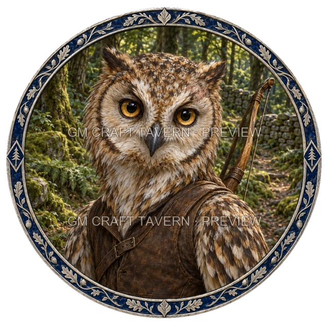Aperçu du token vu du dessus de Besha Mossridge - Rôdeur