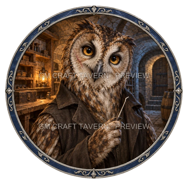 Aperçu du token vu du dessus de Varka Duskford - Roublard