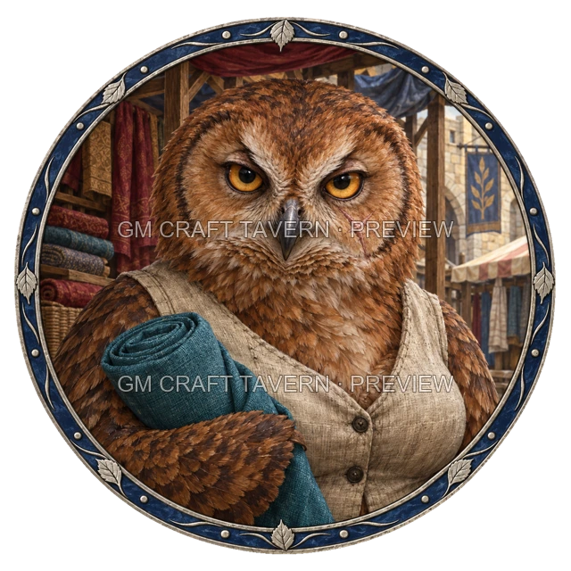 Aperçu du token vu du dessus de Durg Birchhaven - Marchand