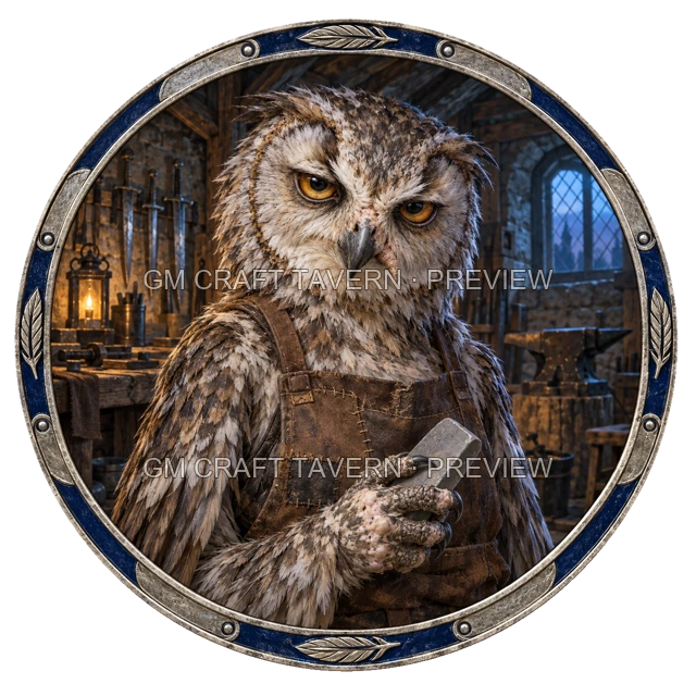 Urdan Westmere - aperçu de token de forgeron vu du dessus