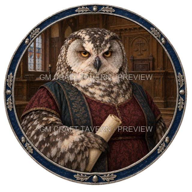 Grom Oakbend - aperçu de token de noble vu du dessus