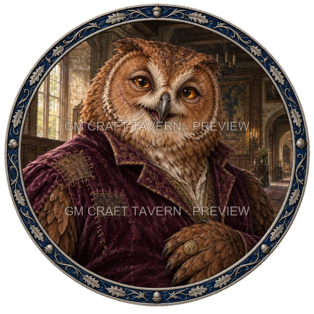 Varka Oakbend - aperçu de token de noble vu du dessus