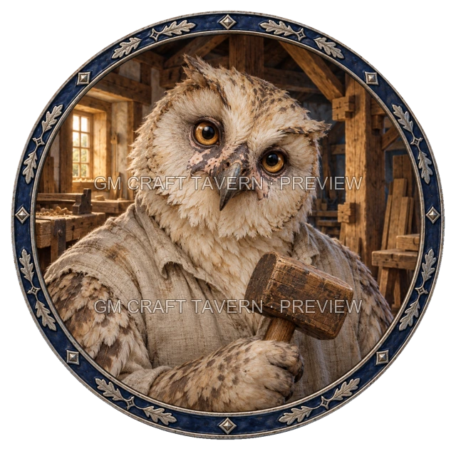 Morga Oakbend - aperçu de token d’artisan vu du dessus