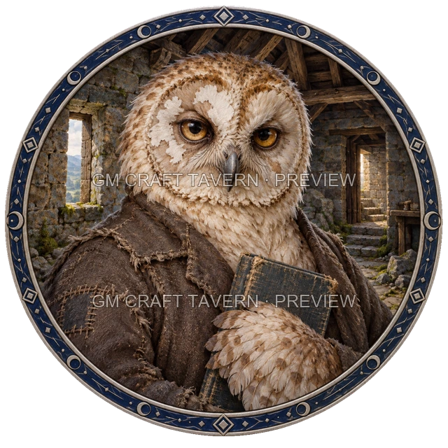 Durg Hillward - aperçu de token de paria vu du dessus