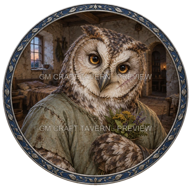 Morga Hillward - aperçu de token de paria vu du dessus