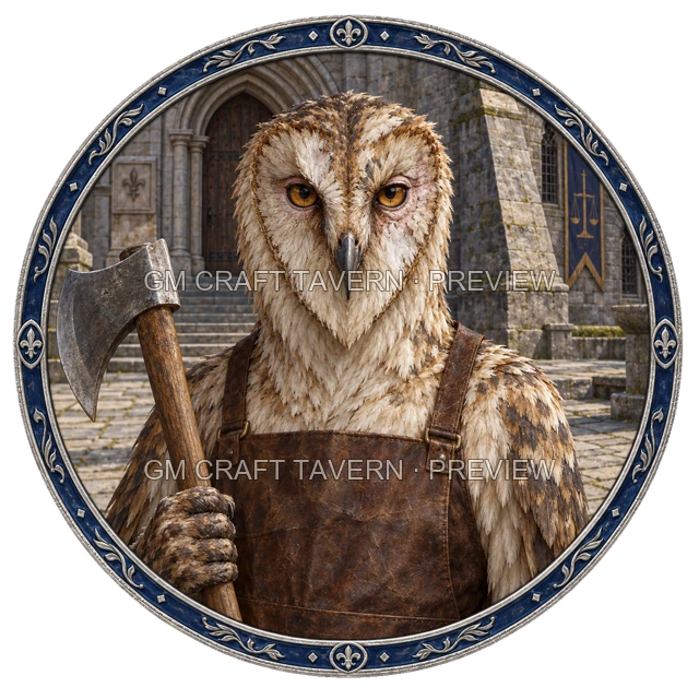 Varka Clearwell - aperçu de token de combattant vu du dessus