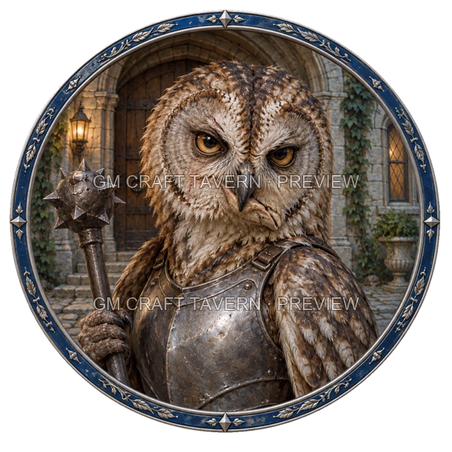 Urdan Clearwell - aperçu de token de combattant vu du dessus
