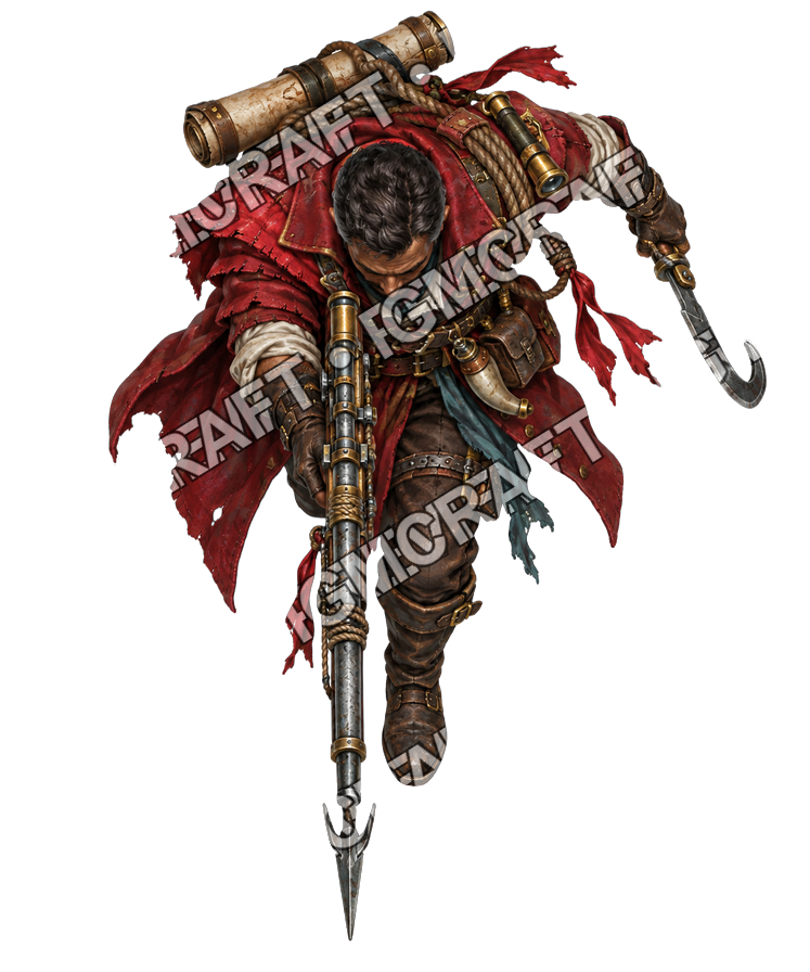 Pirate Ocean 0746 Sniper Vengeance Topdown Token top-down token preview