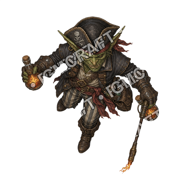 Goblin Pirate Crew Bundle 30 28 Alchemist Firethrower Topdown Token top-down token preview