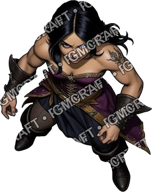 1 Adeline Redcrest Pirate Captain Daughter Rompt 0536 top-down token preview