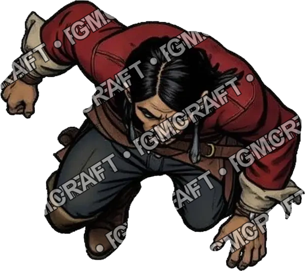 1 Barnabas Hullsplitter Pirate Cartoon Style Shipwright Man Rompt 0316 top-down token preview