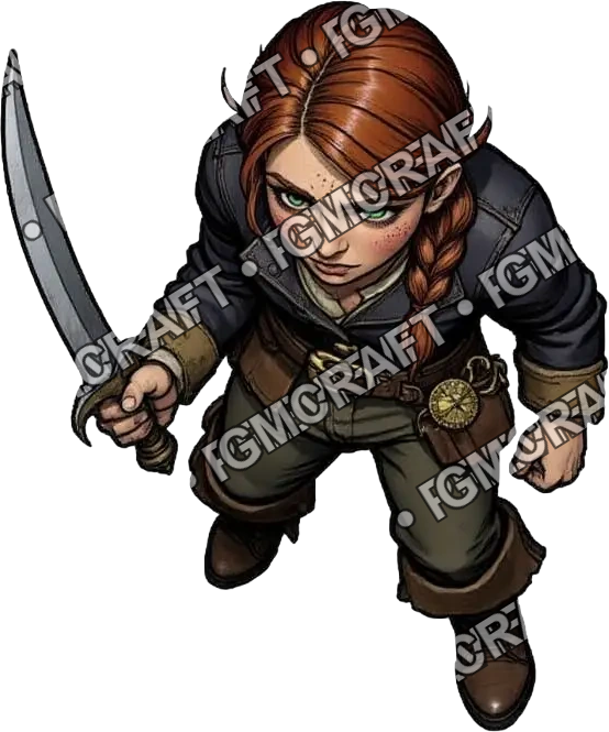 1 Eleanor Goldreach Pirate Seeks Treasure Rompt 0088 top-down token preview