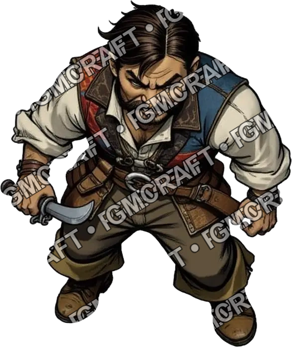 1 Fergus Quickfoot Is A Pirate Rompt 0055 top-down token preview