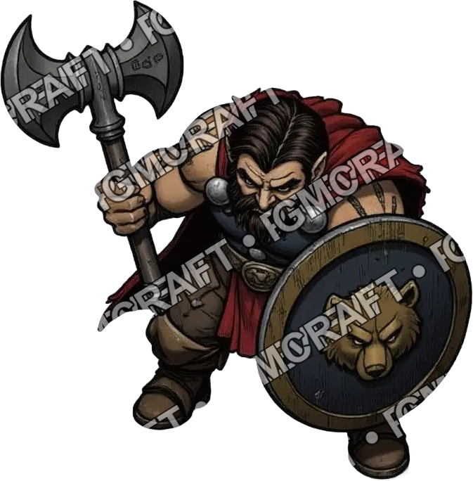 1 Thor Thunderstrike Pirate Cartoon Style Muscular Man Fighter Rompt 0239 top-down token preview
