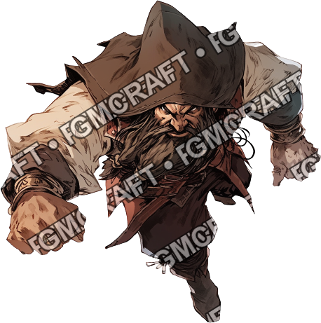 A Pirate Sea Raider top-down token preview