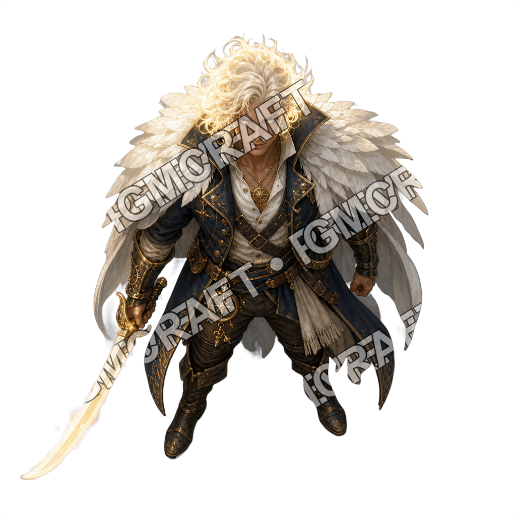Aasimar Storm Privateer Topdown Token top-down token preview