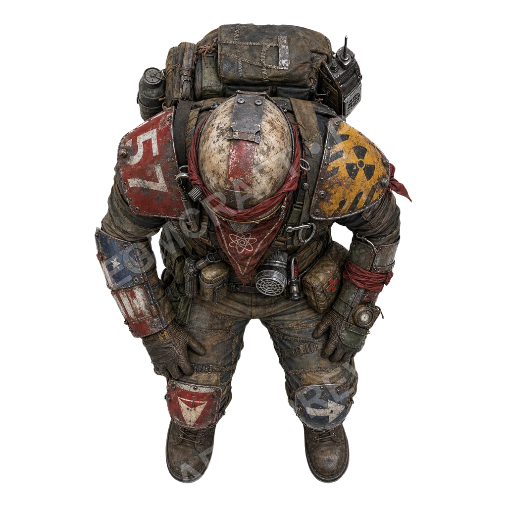 Wasteland Mercenaries Wasteland Mercenaries 47 top-down token preview