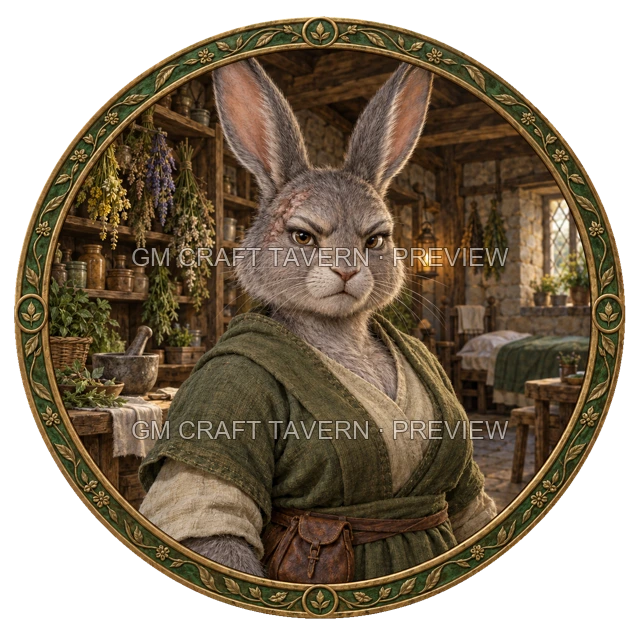 Grom Reedvale - Cleric top-down token preview