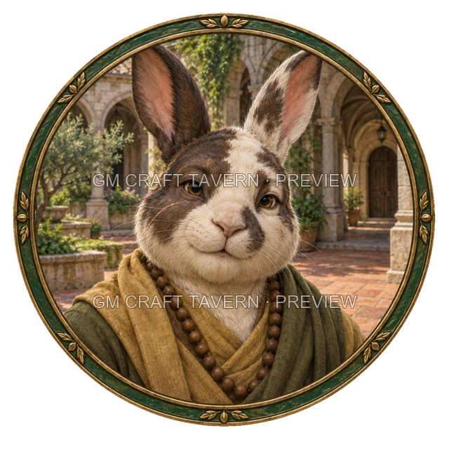 Besha Ashfield - Monk top-down token preview