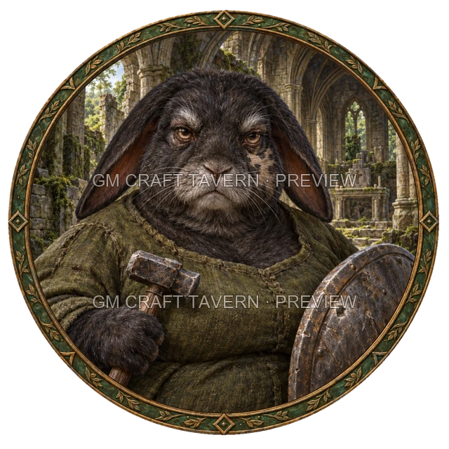 Grom Mossridge - Paladin top-down token preview