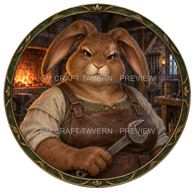 Grom Birchhaven - Artificer top-down token preview