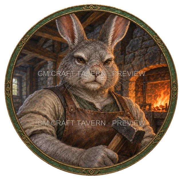 Grom Westmere - Blacksmith top-down token preview