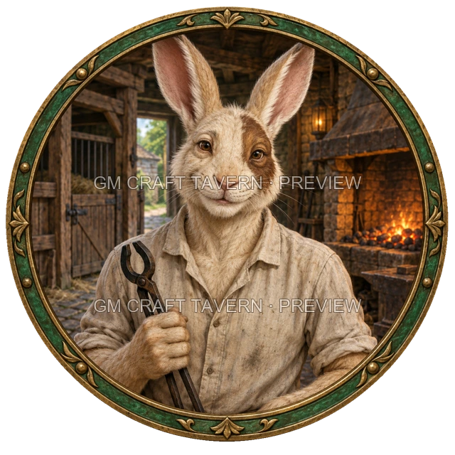 Varka Westmere - Blacksmith top-down token preview