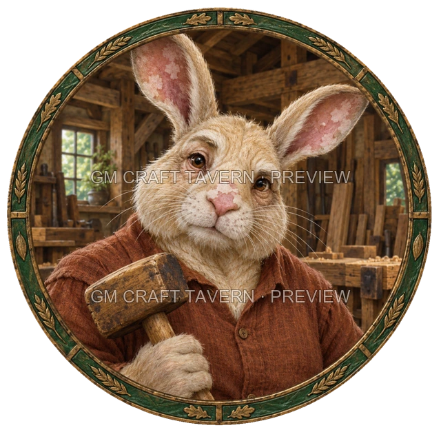 Morga Oakbend - Craftsperson top-down token preview